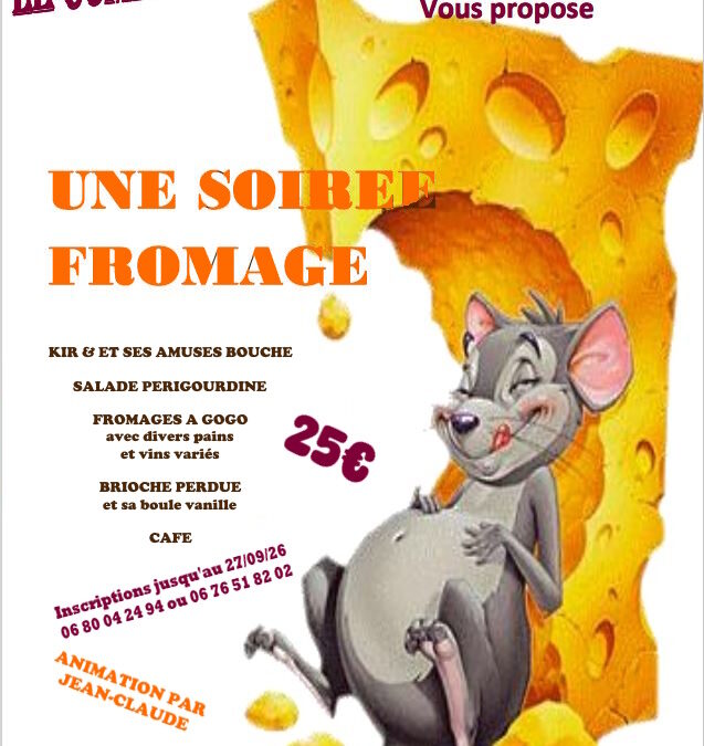 Soirée Fromage – 3 octobre 2026