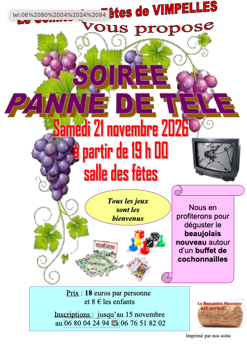 Panne de télé – 21 novembre 2026